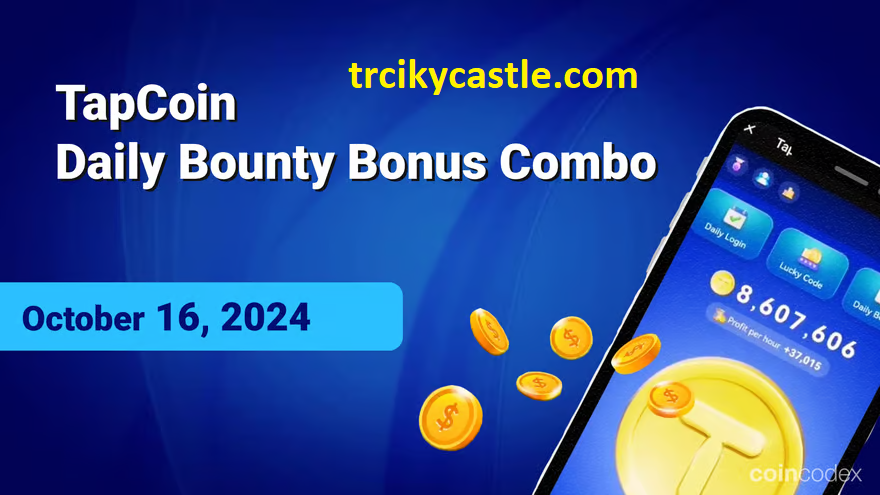 TapCoin daily bounty bonus for October 16