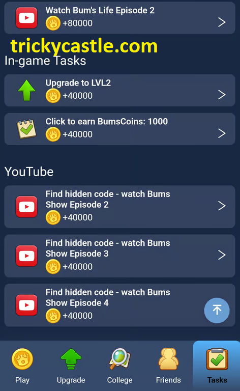 Bums daily video codes for October 12, 2024