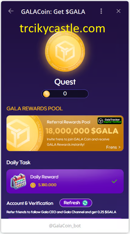 Gala Coin Combo Today – October 18