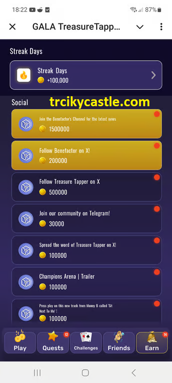 Earn extra rewards in Treasure Tapper 