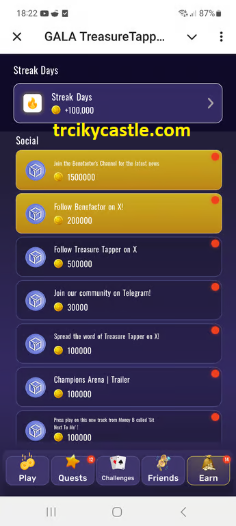 Earn extra rewards in Treasure Tapper 